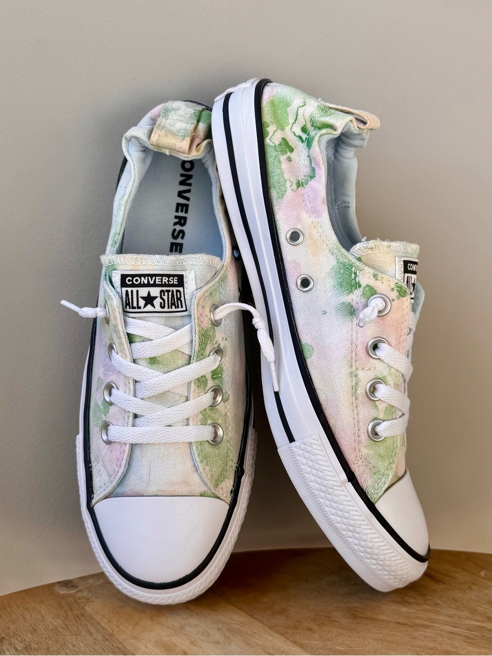 Converse Shoreline Slip On Womens Size 10 Summer Fest Tie Dye Sneakers Pastels